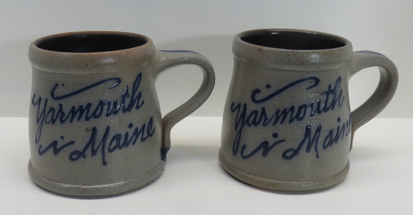 Set of 2 Vintage Rowe Pottery Works Salt Glaze Stoneware Yarmouth Maine Mugs eBay