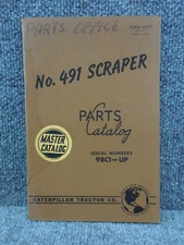 OEM Factory CAT Caterpillar no. 491 Scraper 98C Parts Catalog Book Manual