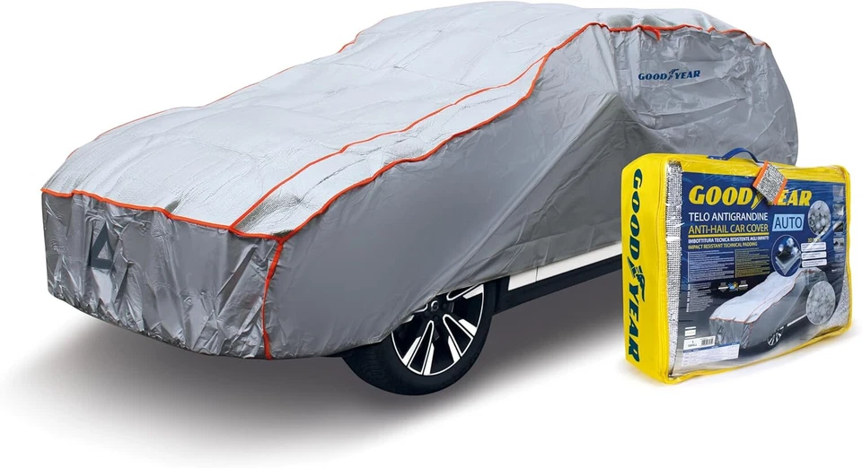 TELO COPRIAUTO PER SUV ANTIGRANDINE GOODYEAR TAGLIA S/M 460x178x155cm 6 mm - Immagine 3 di 4