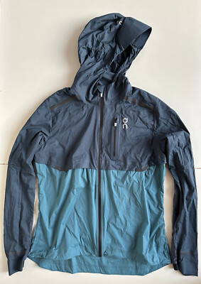 ON RUNNING - Weather Jacket - winddichte Damen Laufjacke . Gr. XL - navy/petrrol