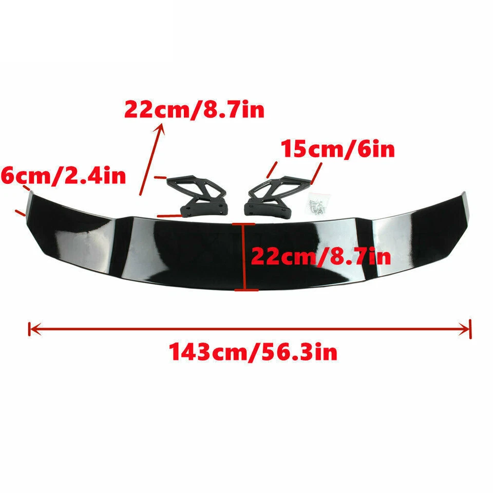 Universal Fit For Buick Park Avenue 97-05 Racing Style Trunk Lid Spoiler Wing - Image 2 of 4