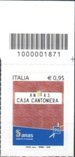 2018 italia repubblica codice a barre ANAS Casa Canoniera alto destro