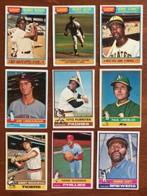 1976 TOPPS BASEBALL Pick your own Commons (4/$1) and Stars and Traded cards