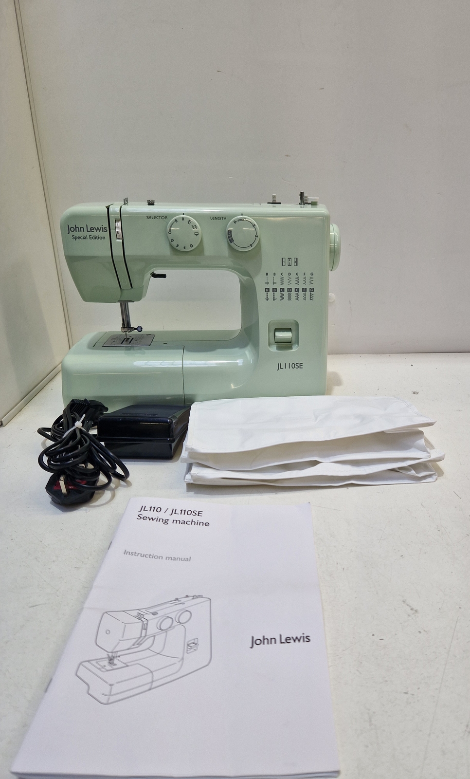 John Lewis JL110 Beginner Sewing Machine Peppermint (UNTESTED/No