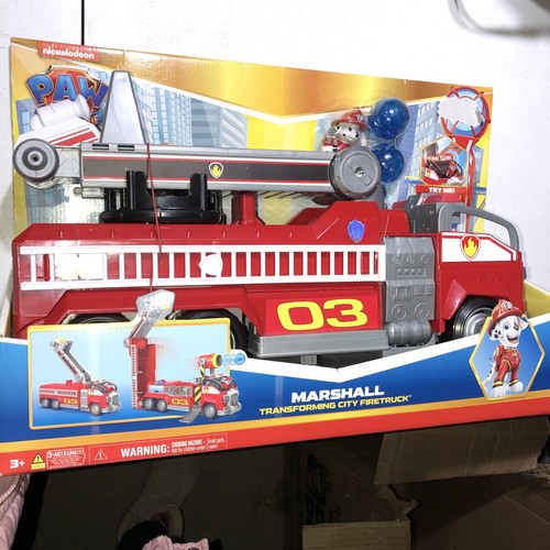 PAW Patrol Marshalls Transforming Movie City Fire Truck w/ Extending Ladder NEW - 第 4/7 張圖片