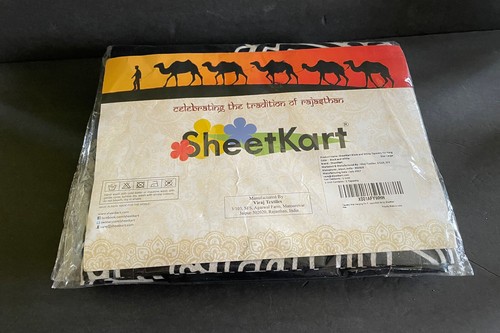 NIP SheetKart Black and White Ying Yang Tapestry Jaipur India Size Large - 第 1/3 張圖片