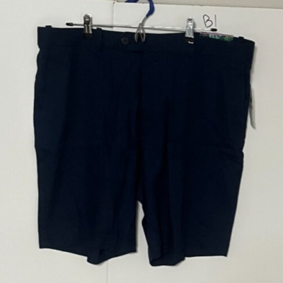 Cubavera NWT 38'' x 9'' Mens Navy Blue Shorts 55% Linen, 43% viscose, 2% elastine