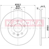 Kamoka 2X Bremsscheibe Hinten Ø292 Mm FüR Opel Astra J P10 2.0 Cdti 1.7 P12 1.6
