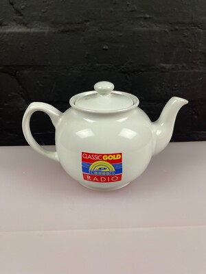 Vintage Sadler Teekanne Classic Gold Radio 97,6 Chiltern FM 828 AM