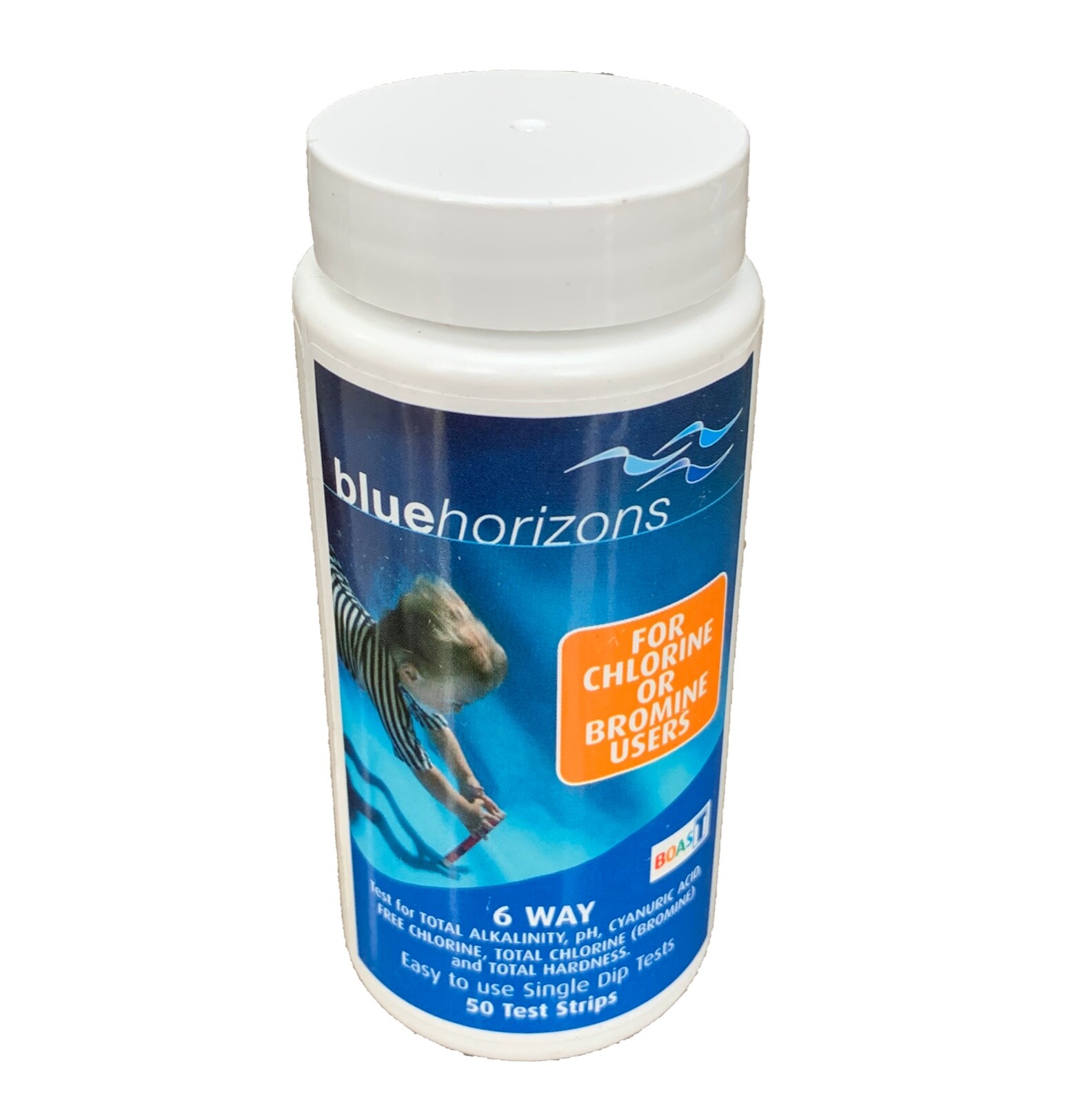 Blue Horizons 6 Way Test Strips Dip Chlorine Bromine PH Hot Tub Swimming Pool