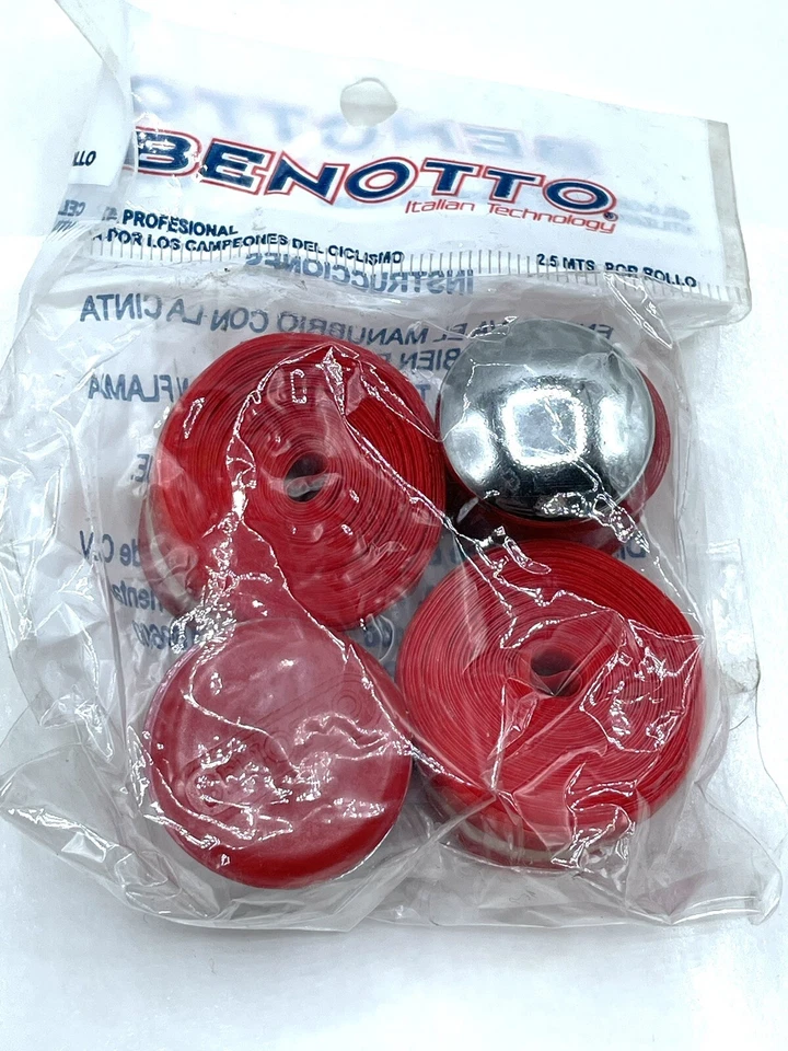 Benotto Handlebar Tape Celo-Cinta NOS Red / White Striped Made In Mexico - Image 4 of 4