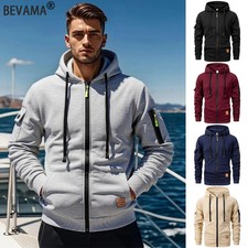 2025 New Autumn Men Sweatshirts Long Sleeve Jacket Hoodie Zipper Closure Jacket