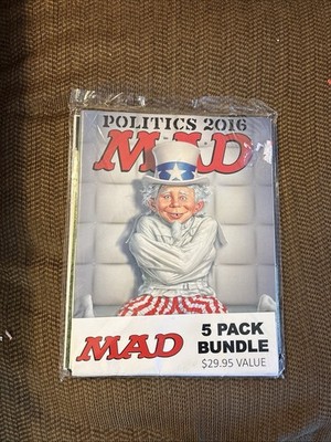 MAD Magazine 5 Pack Bundle - Sealed- MINT Uncle Sam Straitjacket Cover #542