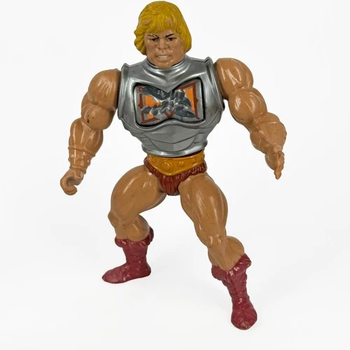 Vintage Mattel MOTU HE-MAN Battle Armor Soft Head Action Figure 1983