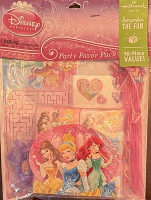 Hallmark Disney Princess Birthday Party Favor Pack 48pc Cinderella Ariel Belle