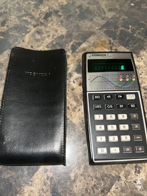 Vintage KOSMOS 1 Computer Biorhythm Math Calculator w/Leather Case Taiwan 3A