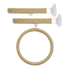 Bird Rope Perch Portable Suction Cup Stand Parrot Standing Toy