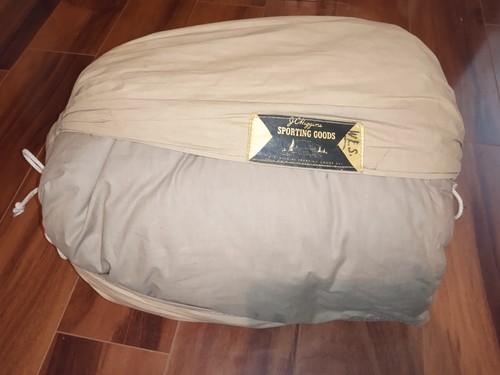 Vintage JC Higgins Sears Daunenschlafsack mit Tasche
