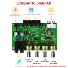 2.0 Power Amplifier 40W 2 DC12V Microphone Dual Channel Power Amplifier Board