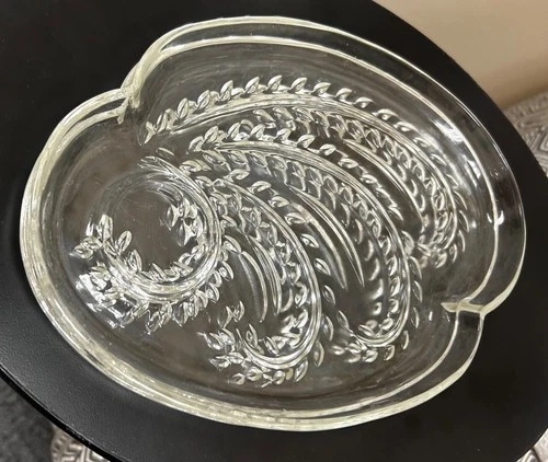 Vintage 1950’s Federal Glass Snack Plates: Homestead Wheat Pattern, Set of 4
