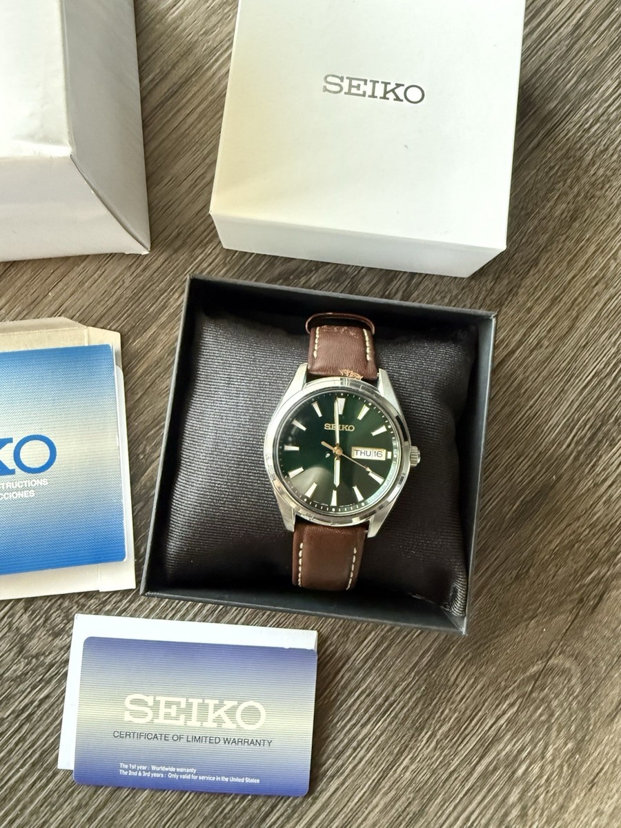 Seiko SUR449 Essentials 40mm Men's Brown Leather Quartz Watch