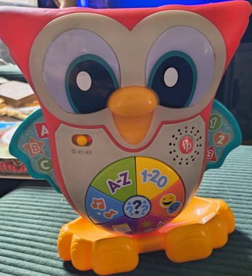 Fisher-Price Learning Owl Toy HFT73 Alphabet Numbers Letters Ages 6-36 Months