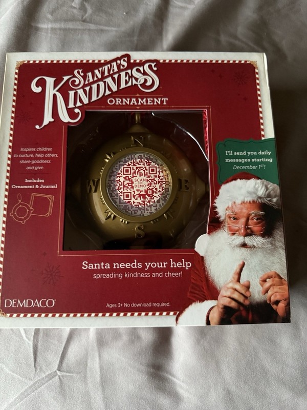 Demdaco Santa’s Kindness Interactive Christmas Ornament & Journal NEW