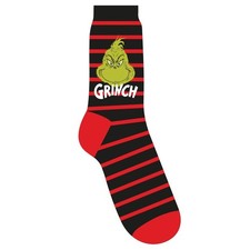 The Grinch 'Face' Multicolor Socks One Size  UK 7-11 - NEW  OFFICIAL 