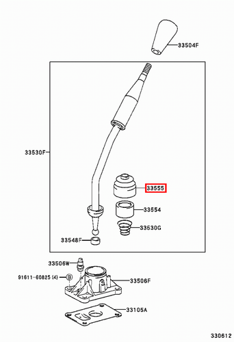Genuine Hilux LN105 LN100 KZN205 KZN165 KZN130 KDN170 Gear Shift Lever Boot - Picture 20 of 20