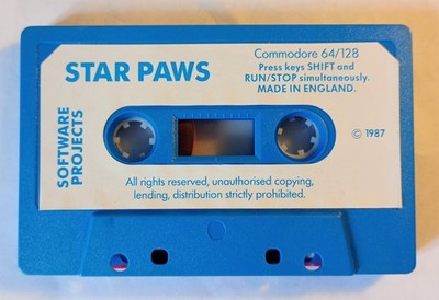 STAR PAWS - Software Projekte - NUR KASSETTE - Commodore 64 C64 GETESTET Siehe Bilder
