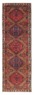 Vintage Hand-knotted Runner Rug 3'1'' x 10'0'' Traditional Oriental Wool Carpet