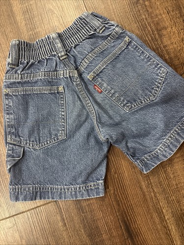 Vintage Y2k Kid's Little Levi’s Carpenter Baggy Blue Denim Shorts SZ 3T