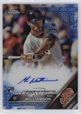 2016 Topps Chrome Rookie Blue Refractor 54/150 Mac Williamson #RA-MW Auto 0b0