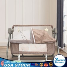 Baby Bassinet Bedside Sleeper w/ Mosquito Net Portable Crib for Newborns
