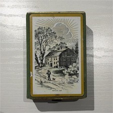 Pinochle Card Game Set with Box - Illustrated Architecture Theme