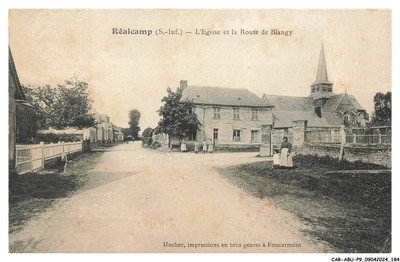 AUTO-ABUP9-0822-76 - REALCAMP - Die Kirche und die Straße von Blangy