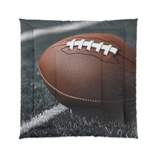 Football Comforter for Sports Lovers, Cozy Bedding for Game Day Unique NFL Decor