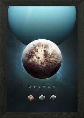 A Portrait of the Solar System: Oberon Framed Wall Art Poster Print Picture