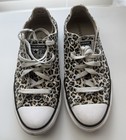 Converse All Star Chucks Kids Girls Youth Size 2 Cheetah Animal Print Low Tops — photo 1