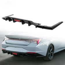 Rear Bumper Diffuser W/ Led Brake Light Gloss...