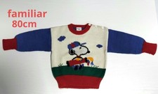 Snoopy m15N Familiar Long Sleeve Sweater 80cm Vintage Showa Retro Used