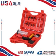 Hand Held Vacuum Pressure Pump Tester Set Brake Fluid Bleeder Bleeding Kit Box