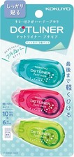 KOKUYO Dot Liner Petit More Disposable Glue Tape, Strong Adhesive, 3-Pack,