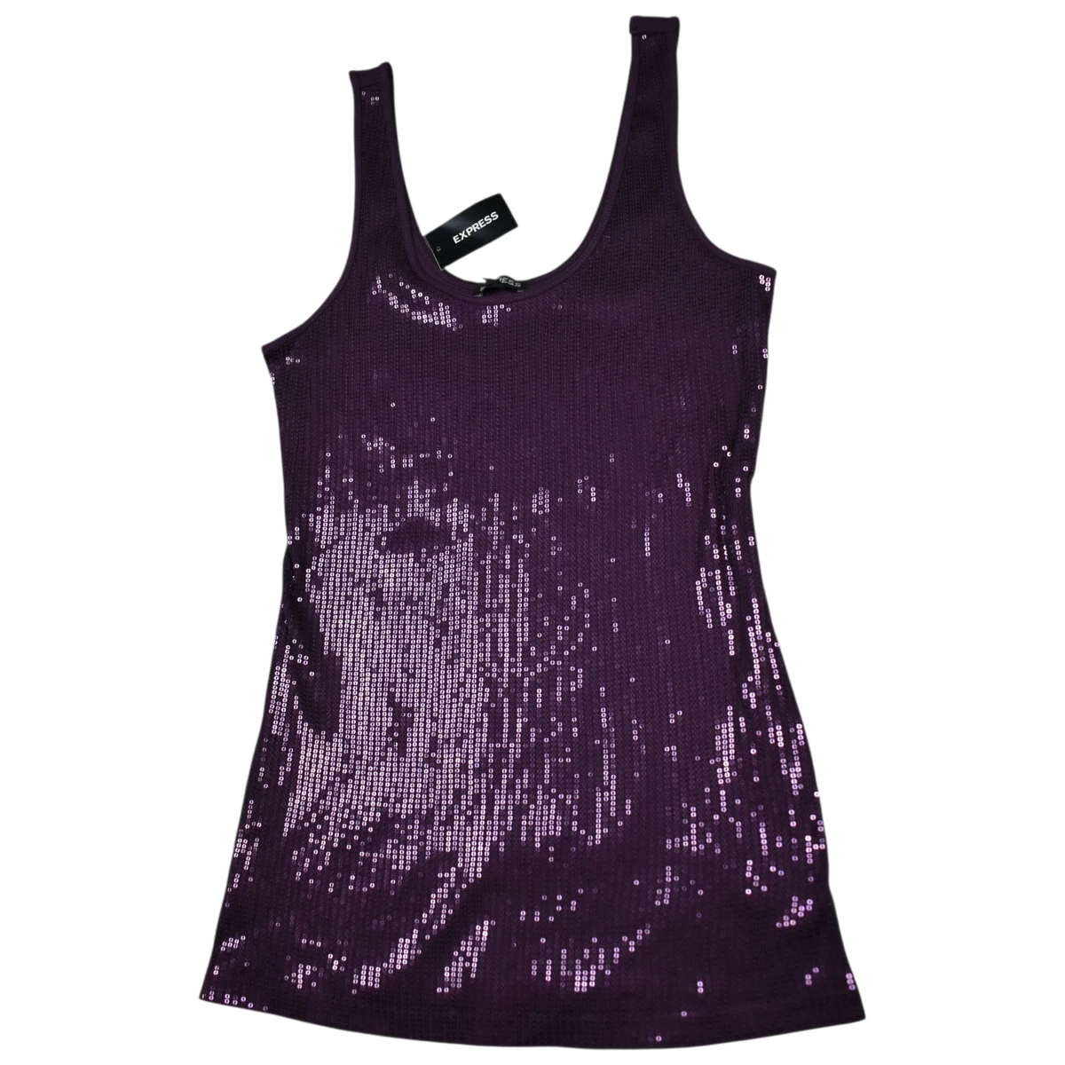 Débardeur Express Noir à Sequins Taille XS - Neuf Sans étiquette - Prix D'origine 34,90€