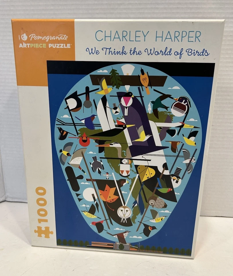 Lote de 4 Rompecabezas Charley Harper Joan Metcalf 1000 Piezas Arte Granada Foto 4 de 4