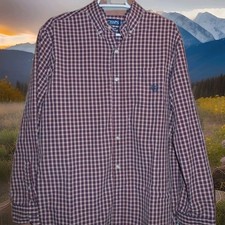 CHAPS MENS LONGSLEEVE BUTTON DRESS SHIRT SIZE LARGE