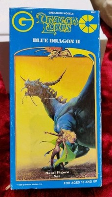 1989 Grenadier Models Dragon Lords Blue Dragon II Metal Figure Set #9607