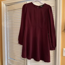 Lulus long sleeve Burgundy  dress medium