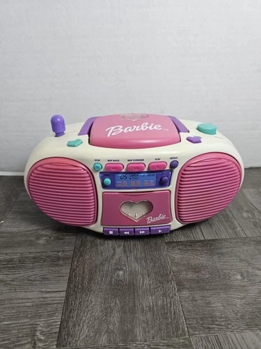 TESTED 1998 Barbie “Dance With Me” Cassette/CD/Radio Talking Boombox BE-160