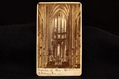 1880s CDV Carte-de-visite Photo 2 x4'' - Cologne Cathedral Interior Germany V24